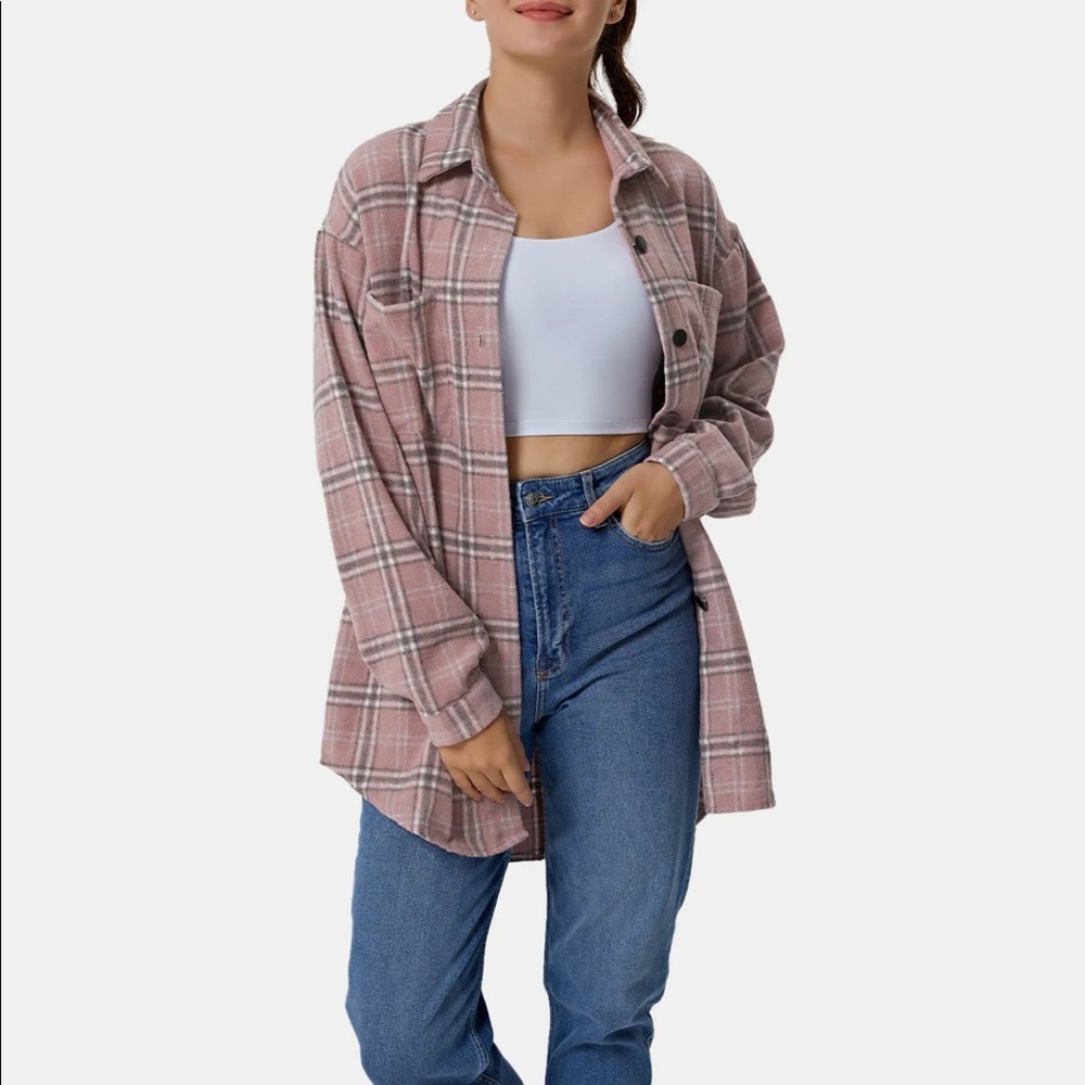 Plaid light coat/jacket